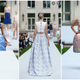 The blue dress, pink skirt, and all those little flowers are made of leather.
